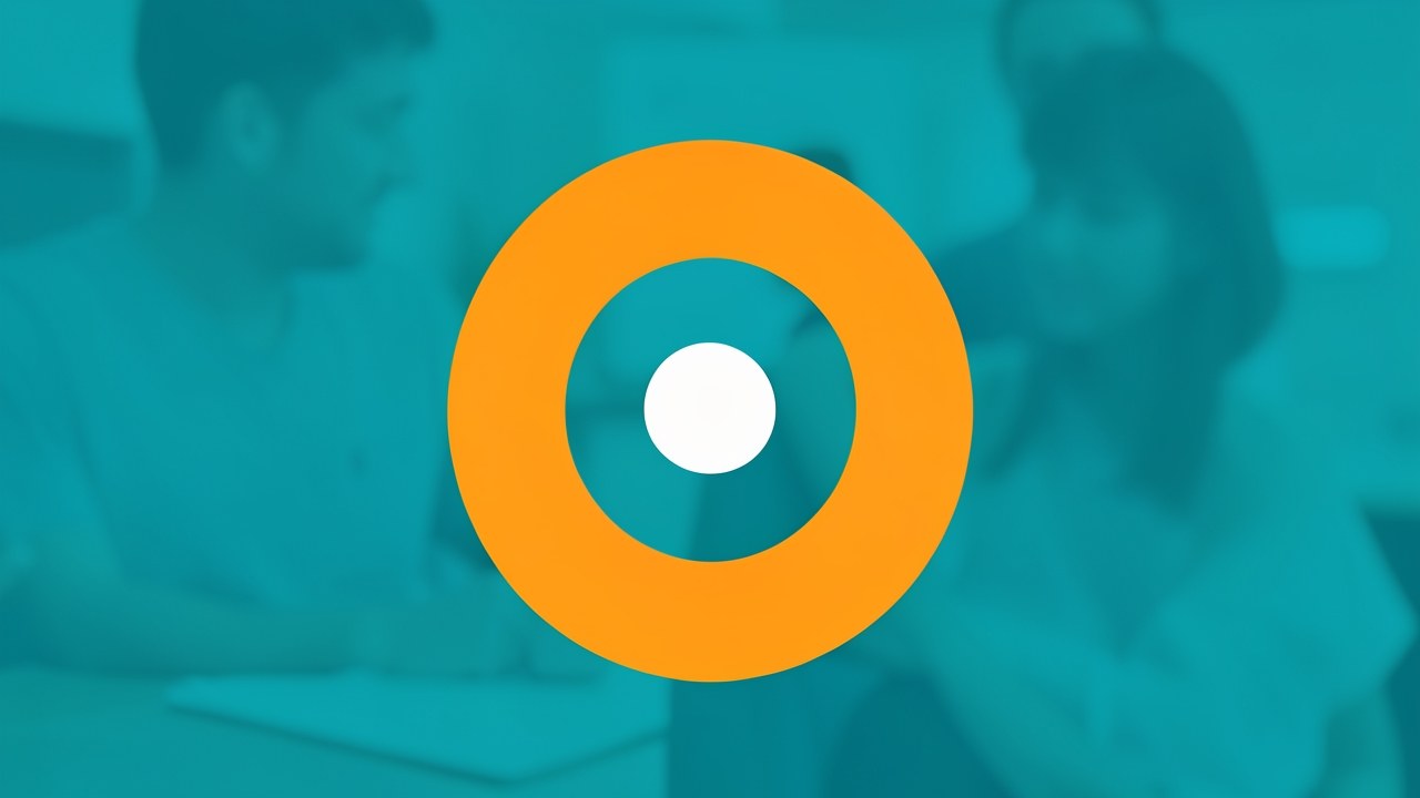 A large zero symbol made of amber on a teal background, with a small white circle in the center, emphasizing no fees.